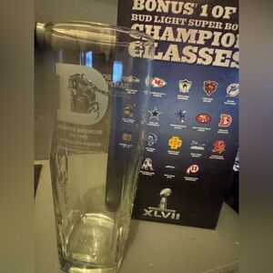 Denver Broncos Etched Glass